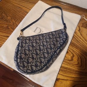 CHRISTIAN DIOR Vintage Y2K Trotter Diorissimo Saddle Pochette Bag